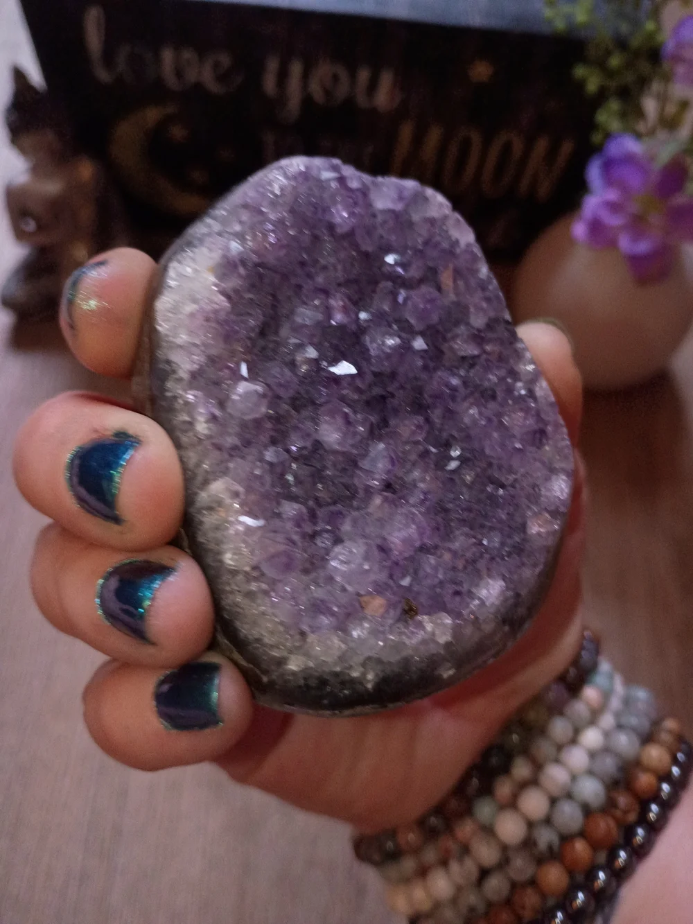 Uruguay Purple Amethyst Crystal Decorative Geode